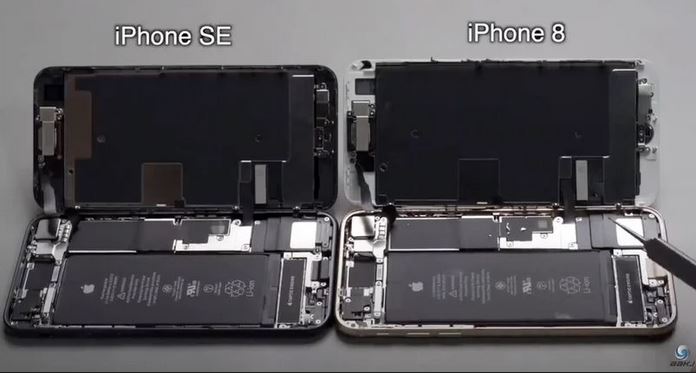 iPhone 8 vs iPhone SE teardown