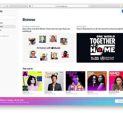 Il player web di Apple Music disponibile per tutti