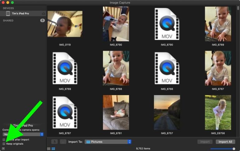 bug acquisizione immagine