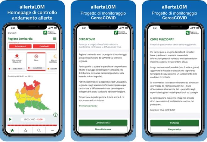 Regione Lombardia lancia CercaCovid, l’app per monitorare e controllare la diffusione del virus