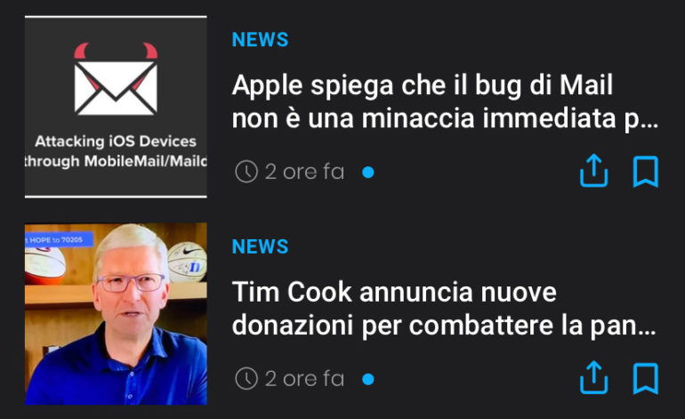 evidenzia articoli non letti ipit app