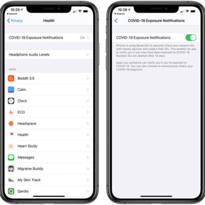 Come disattivare la notifica di esposizione su iOS 13.5