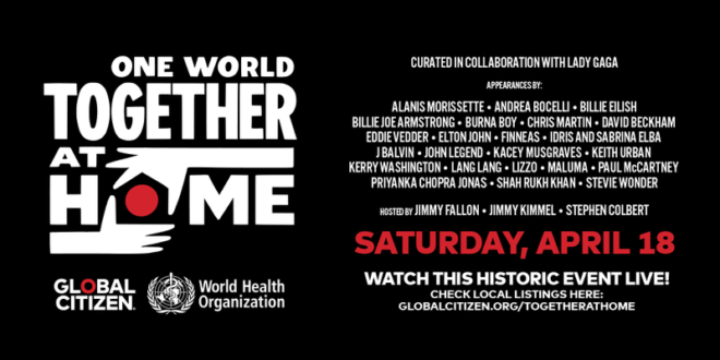 Apple trasmetterà in diretta il concerto virtuale “One World: Together At Home”