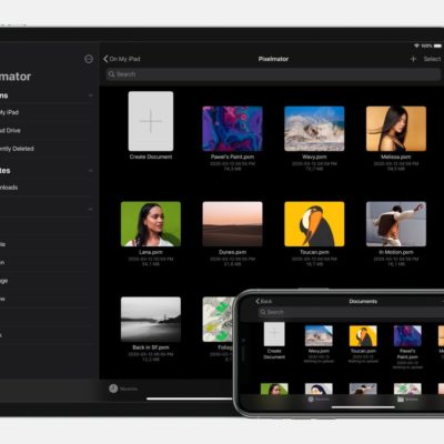 Pixelmator per iOS sostituisce la galleria personalizzata con File