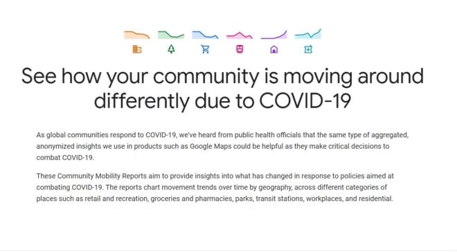 Google rilascia un report sulla posizione degli utenti per aiutare a combattere il COVID-19