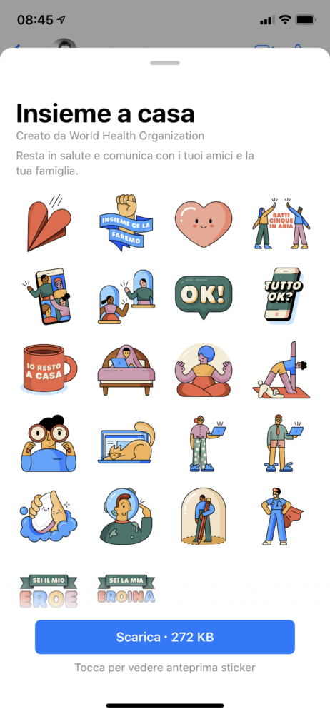 sticker stiamo a casa