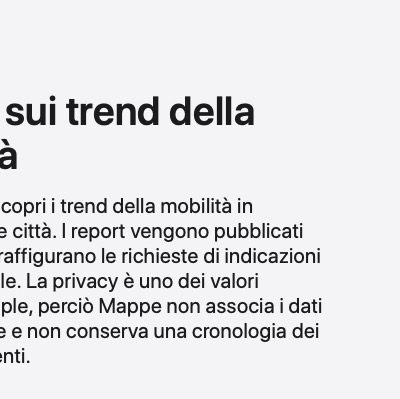 Apple aggiorna i trend di mobilità e offre nuove informazioni COVID-19 in Mappe