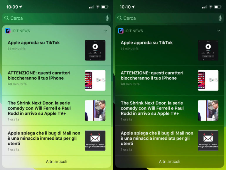 widget news iphoneitalia app