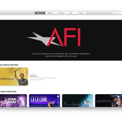 Su Apple TV arrivano le selezioni dell’AFI Movie Club