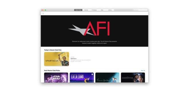 Su Apple TV arrivano le selezioni dell’AFI Movie Club