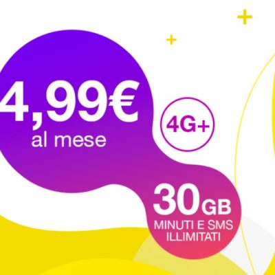 Esclusiva weekend: Creami WOW di PosteMobile con minuti e SMS illimitati + 30 GB a 4,99€