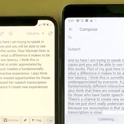 La dettatura vocale su iPhone è molto più lenta rispetto al Pixel