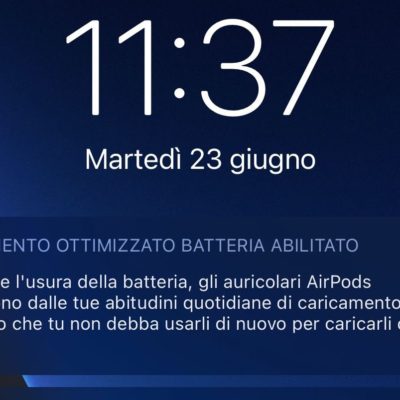Anche gli AirPods hanno il caricamento ottimizzato della batteria