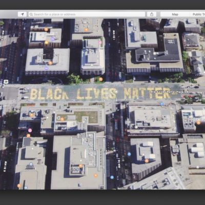 La scritta “Black Lives Matter” a Washington è già visibile su Apple Maps