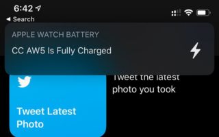 iOS 14 invia una notifica quando Apple Watch è completamente carico
