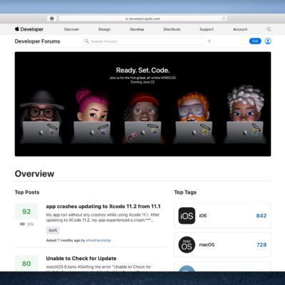 Apple Developer Forums si rinnova in vista della WWDC 2020