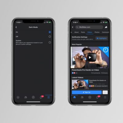 La Dark Mode inizia ad arrivare su Facebook su iOS