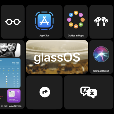 Concept immagina come potrebbe essere l’interfaccia di “glassOS”