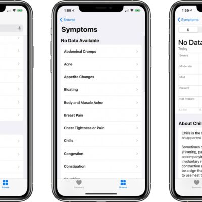 Salute, con iOS 13.6 beta 2 arriva la nuova sezione Sintomi