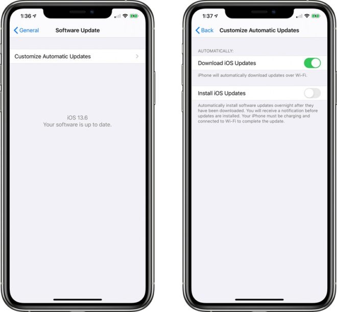 iOS 13.6 Beta 2 aggiunge il toggle per disattivare i download automatici di iOS