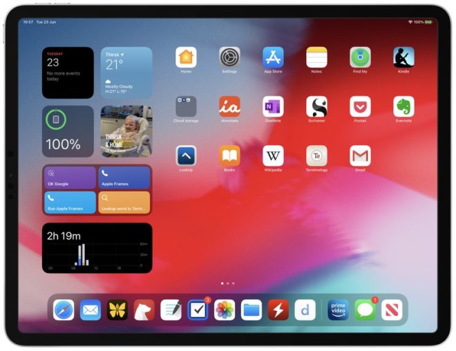 iPadOS 14: Widget limitati alla visualizzazione orizzontale