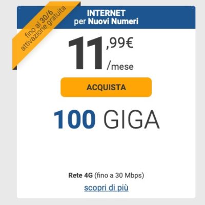 Kena Internet con 100 GB a 11,99€ al mese