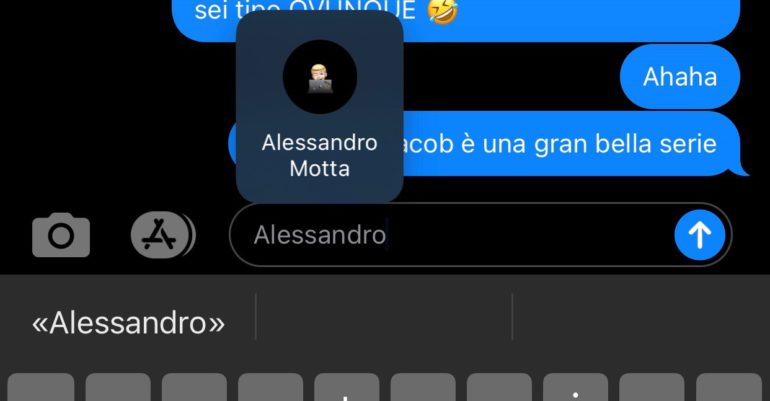 Messaggio iOS 14 Tag