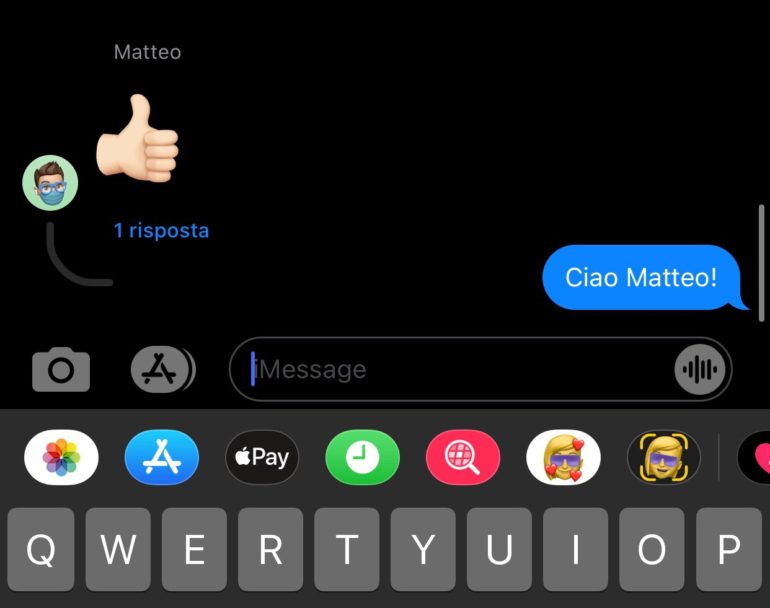 Messaggi iOS 14 risposte