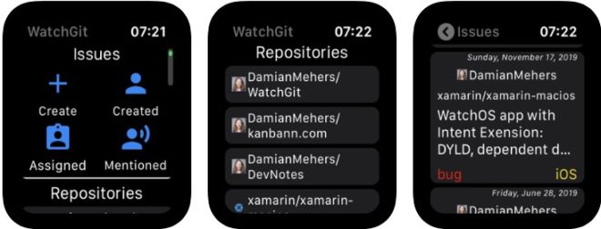 WatchGit, l’app per accedere a GitHub su Apple Watch
