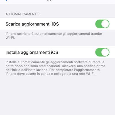 Come attivare o disattivare gli aggiornamenti automatici di iOS