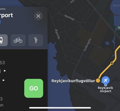 Apple Maps aggiunge le informazioni sui trasporti pubblici in Islanda