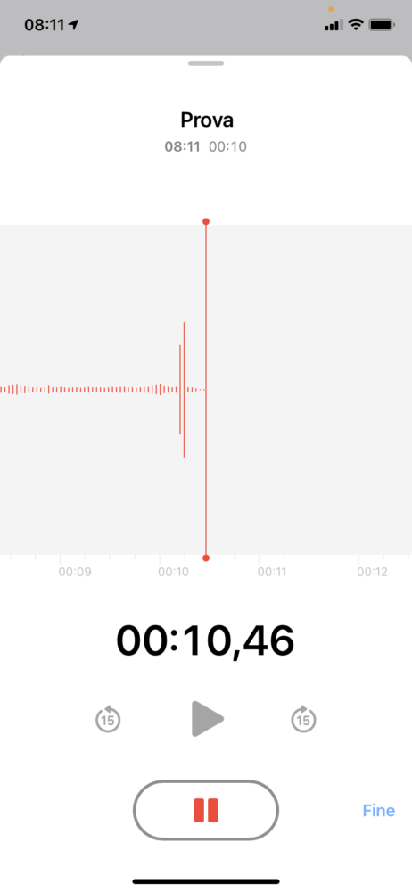 Realizzare una registrazione in Memo Vocali su iPhone - Supporto Apple (IT)
