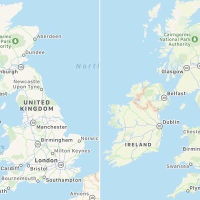 Apple Maps: iniziano i test delle nuove mappe in UK e Irlanda