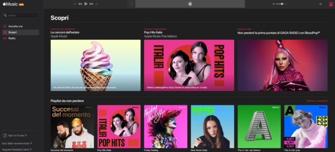 Apple rilancia il sito web beta di Apple Music