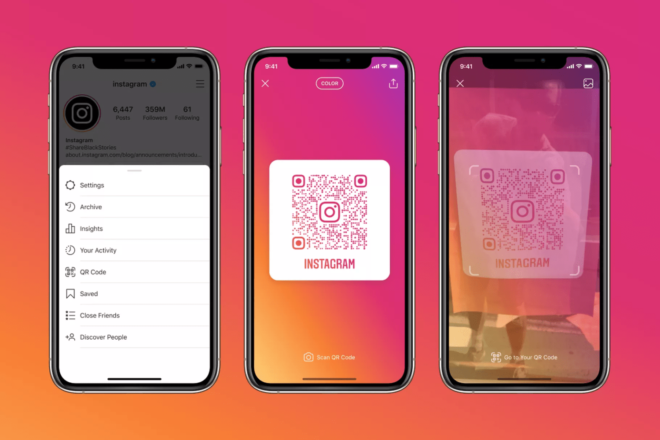 Instagram lancia i QR Code standard per i singoli profili