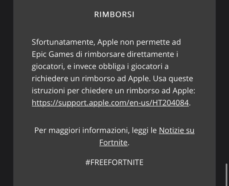 Epic Games Fortnite Apple