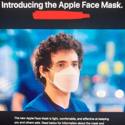 Apple realizza una mascherina personalizzata per i dipendenti