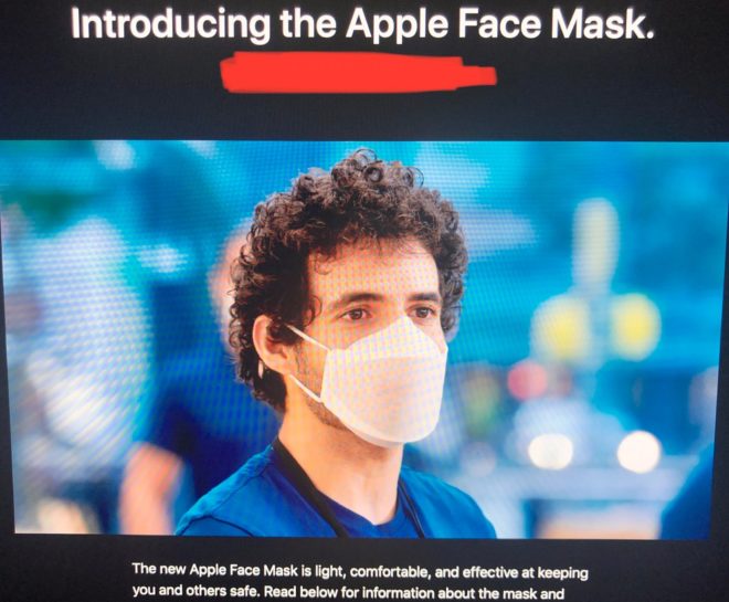 Apple realizza una mascherina personalizzata per i dipendenti