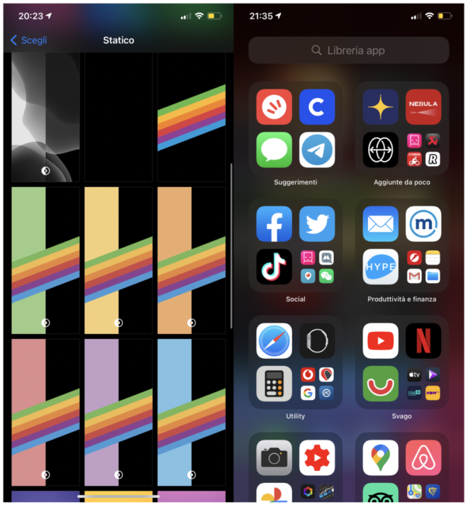 iOS 14 Beta 7: nuovi sfondi e modifiche in Libreria App