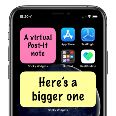 Sticky Widget porta i Post-It sulla home dell’iPhone