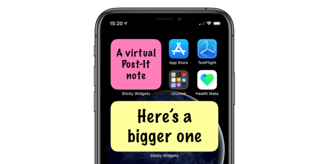 Sticky Widget porta i Post-It sulla home dell’iPhone