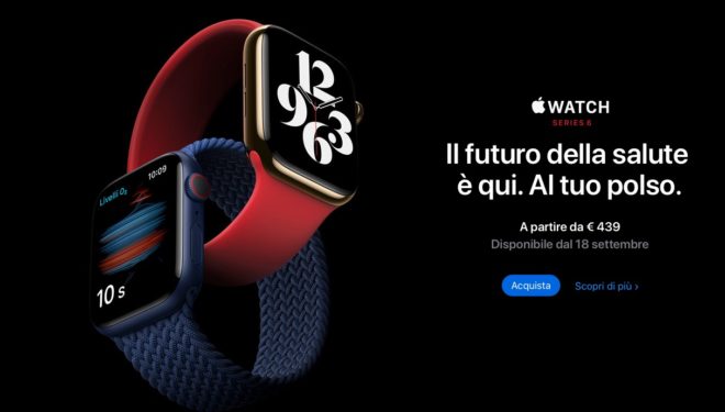 Apple Watch 6, prezzi e disponibilità