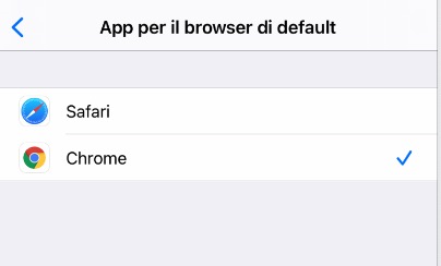 chrome predefinito iphone