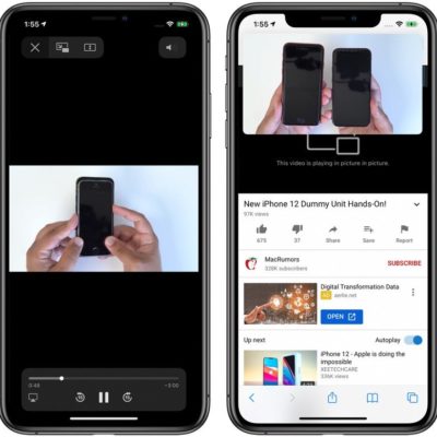 Picture in Picture su iOS 14 non funziona più con il sito web mobile di YouTube
