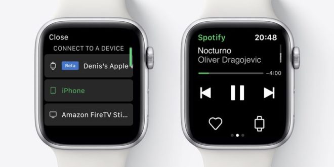 Spotify in streaming su Apple Watch, inizia il rollout!