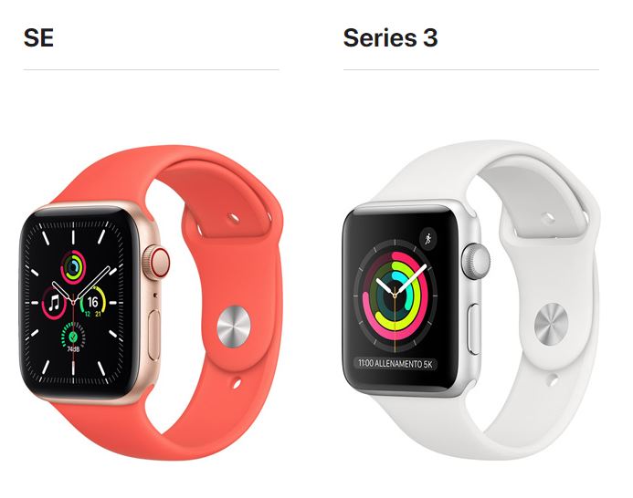 Apple watch differenza 2025 tra 3 e 4