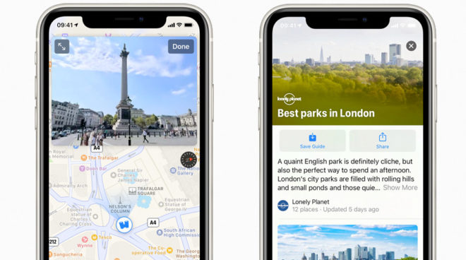 Apple Maps, funzioni e mappe migliorate in Gran Bretagna e Irlanda