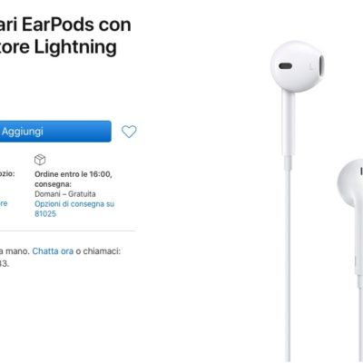 Apple abbassa i prezzi di EarPods e alimentatore
