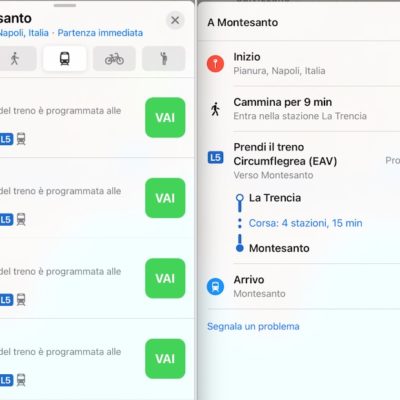 Apple aggiunge le indicazioni sui trasporti pubblici in tante città italiane