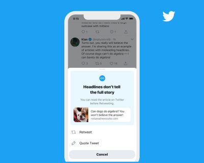 Twitter attiva la funzione “leggi prima di condividere” su iOS